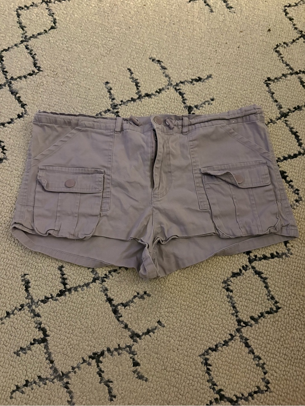 Aeropostale Women's Cargo Pocket Shorts - Light Taupe lilac